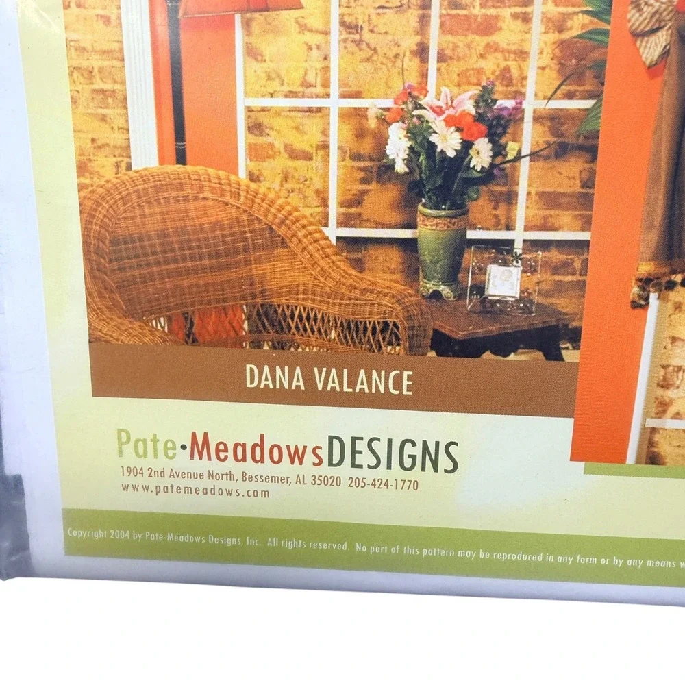 Vintage Dana Valance Window Treatment Pattern Uncut Pate Meadows Designs 2000s